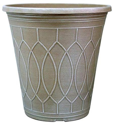 Muddy Hands 30 Litre Grey Blue Large Plant Pot Outdoor Garden Tall Round Flower Tree Plastic Planter