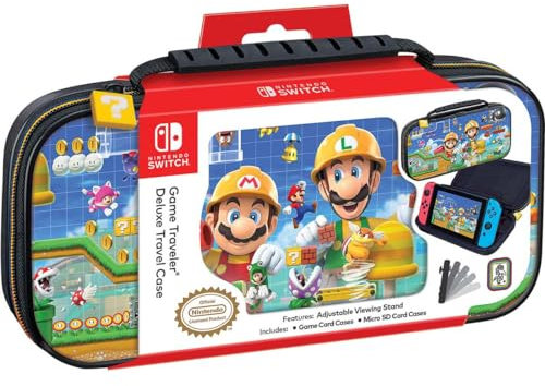 RDS Industries Officially Licensed Nintendo Switch Super Mario Maker Carrying Case- Protective Deluxe Travel Case - Nintendo Switch