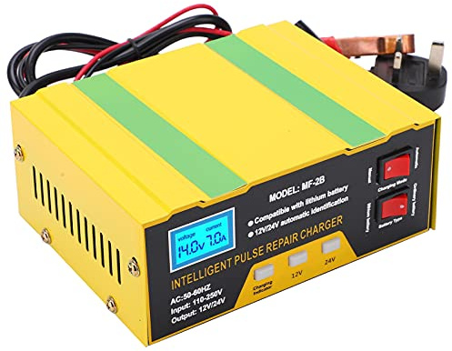 MF-2B AC250V Cargador de batería Completamente Inteligente 180W Ventilador de refrigeración con Control de Temperatura Cargador de batería para automóvil(EU Plug)
