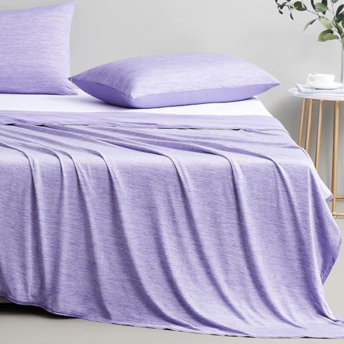Elegear Manta de Enfriamiento 200×220 cm, Diseño de Material de Doble Cara, Fibra de Enfriamiento Japonesa ARC-Chill Q-MAX> 0,5, Calor del Cuerpo Absorbido, Manta de Cama, Sofá, Manta de Bebé, Púrpura
