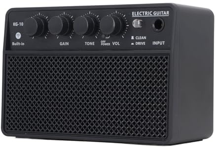 Amp de Guitarra, Amplificador Combinado de 10 Vatios con Bluetooth, Amplificador de Guitarra Eléctrica Portátil para el Rendimiento de la Práctica Diaria, Entrada de 6.35 Mm,