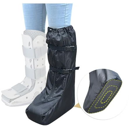 Mybow Walking Boot Cover, Medical Fracture Cast Boot, Tall Orthopedic Walking Shoe Protector for Men Women, Air Walker Foot Protectors for Outdoor, Rain & Snow Foot Protector with Upgraded Sole