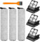 Kleemeiero 7 Stück Zubehörset für Tineco iFloor 3/Floor One S3 Nass-und Trockensauger Ersatz-Bürstenwalze und HEPA-Saugerfilter für Tineco zubehör(3 Filter,3 Bürstenrolle,1 Reinigungsbürste)