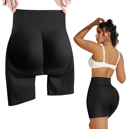 MOVWIN Padded Underwear for Women Built-in 7mm Fake Butt Pads for Bigger Butt Lifting Panties Tummy Control Shapewear