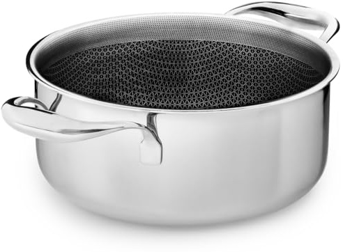 Onyx Cookware Kochtopf 20 cm, 2.8 l | Beschichteter Topf Induktion | Für Alle Herdarten | Kratzfeste Antihaft-Oberfläche | 3-Schicht Edelstahl/Aluminium