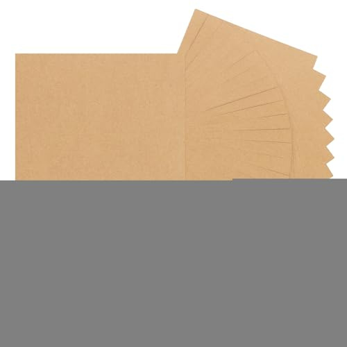 QUARKZMAN 20 Feuilles De Papier Cartonné Brun 8.5 x 11 A4 Papier Épais 250gsm/170lb Carton En Gros Pour Imprimante DIY Scrapbook Menus Cartes Invitations Et Artisanat