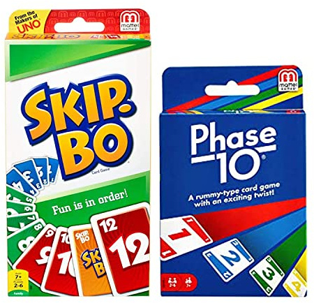 Mattel Phase 10 Card Game with Skip-Bo Card Game