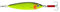 Herring Kinetic Rolling 300g Pilker mit wackelnder und flatternder Aktion, Perma Steel Haken, 3D-Augen (Black/Yellow)