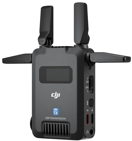 Émetteur DJI SDR Transmission, Transmission Vidéo sans Fil SDR sur 3 km, 1 080p/60 IPS, TX Uniquement, Stable et Anti-interférences, Forte Pénétration, Haut Débit, Surveillance par USB-C