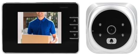 Door Peephole Viewer Camera, 120 Degree View HD Night Vision 2 Way Intercom Smart Video Doorbell Camera, Peephole Camera for Apartment Villa Home