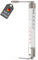Lantelme Fensterthermometer Wiener Drehbar Temperatur + - 50°C 17,5cm Lang | Analog Thermometer Material Glas Metall verchromt zum anbringen für Außen am Fensterrahmen Fenster (Metall 2)