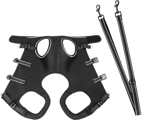 Ceinture d'aide pour chien à soulever, sangle de soutien pour la récupération et aide au levage, aide au transport respirante pour chiens âgés, entraînement et activités de plein air