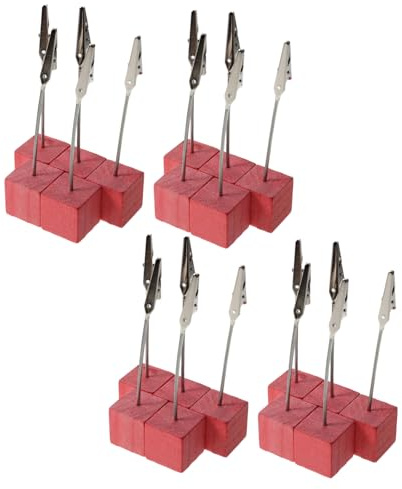 FUNNETOYU 20 Piezas De Soporte Soporte para Números De Mesa Clip para Notas para Tarjetas De Lugar Clip para Tarjetas De Mesa