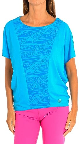 Zumba Camiseta Deportiva de Manga Corta y Cuello Redondo Z1T00685 para Mujer