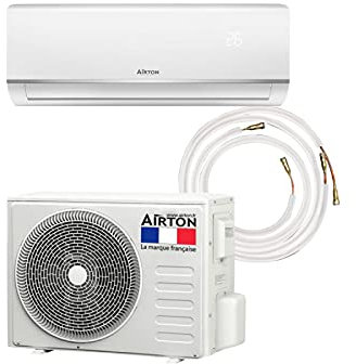 Airton PACK prêt-à-poser : Pompe à chaleur/Climatiseur réversible R32-5270/5500W - 18000BTU + Liaison 4M Ready Clim (60m2 - A++) - Gaz pré-chargé.