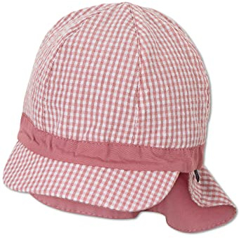 Sterntaler Unisex barn vändbar skärmmössa Vichy/uni barnmössa, rosa, normal, ROSA