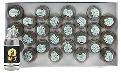 BART Kit Gin Tonic, 24 Cocktail pronti da bere, Cocktail Set, Gin Tonic kit regalo, Bottigliette in vetro monodose da 125ml, Made in Italy (BOX DA 24)