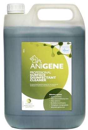 ANIGENE Surface Disinfectant Cleaner (5 Litre – Dill Scent) - Disinfectant Solution For Use Around Animals & Pets, Kills Bacteria, Viruses, Fungi & Yeast – Non-Corrosive In Use - Made In The UK