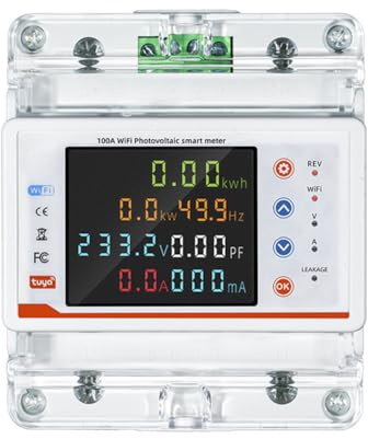 Irfora Disjoncteur intelligent WiFi, mesure bidirectionnelle, compteur d'électricité, interrupteur de redémarrage avec plusieurs fonctions de protection, calendrier, fonctions de contrôle de