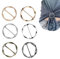 RAMGLYO 6 Stück Damen Metall Gürtelschnalle, T Shirt Clip, Schnalle, Seidenschal Ring, Saum Knoten Hemd Krawattenklammer, Mädchen Schnallen und Verschlüsse