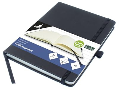 Kangaro Notizbuch A5 schwarz liniert PU HC 96 blatt 80 Gramm