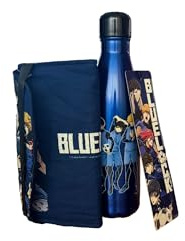 Homadict Thermoflasche Blue Lock + Manga-Schutz, dekorative Box, im Manga-Stil, offizielles Lizenzprodukt
