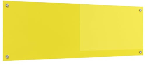 vidaXL Küchenrückwand Gelb 120x40x0,6 cm Hartglas