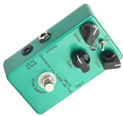 Tube Screamer -Gitarren -Effekt Pedal mit Tone Control Drive Level LED Indikator für Musiker: Grün (Röhrchen Screamer Manual Overload Effekt)