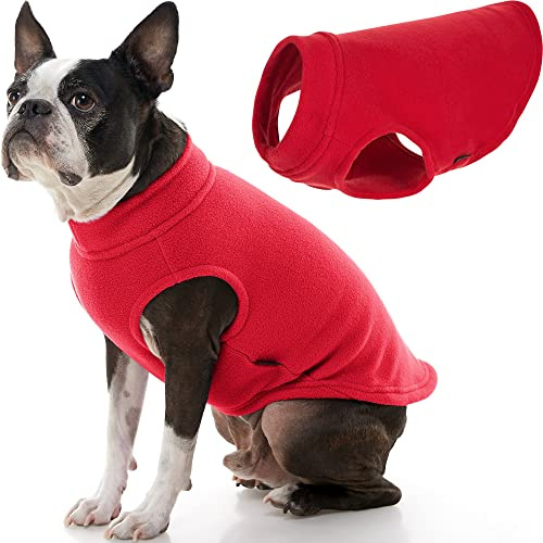 Gooby Stretch Fleece Pull Over Cold Weather Dog Vest, X-Large, Red