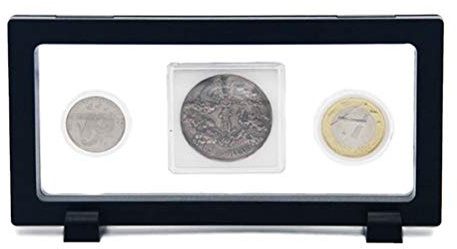 ZYZYZK myntställ svävande ram myntram för mynt, frimärken, order – displaystativ av polyeten (PE) i transparent, 18 x 9 cm