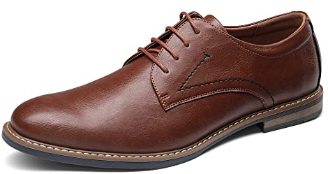 Bruno Marc Herren Anzugschuhe Klassischer Business Schnürhalbschuhe Derby Oxfords Hochzeit Schuhe,Size 43,Braun,SBOX2215M-E