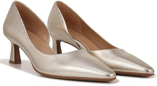 Naturalizer Women's Dalary Pump Pointed Toe Heels, Champagne Metallic Leather, 6 UK