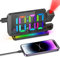 OQIMAX Projektionswecker, 7 LED RGB Wecker Digital mit 10 Farben Nachtlicht, Projektionsuhr, Digital Wecker mit Projektion 180°, 6-Level-Dimmer, Snooze, 12/24H, USB-Ladegerät für Schlafzimmer