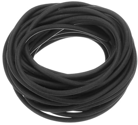 uxcell Silicone Foam Seal Strip, 3mm(0.12) Dia 6 Meters(19.69 Ft) Long Sponge Rubber Weather Seal Strip Round Rubber Cord Solid for Machinery and Industries, Black