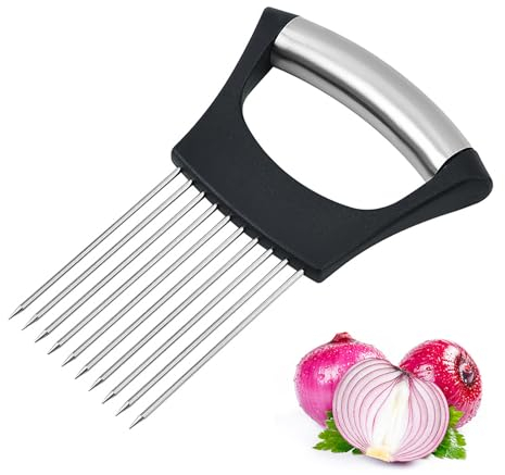 YPYMOD Forchetta per Cipolle, Affetta Cipolle, Coltello per Cipolle, Utensili da Cucina in Acciaio Inox, Adatto per Tagliare Carne, Verdura, Frutta, Ecc