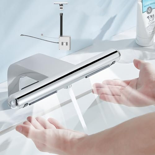 Secamanos electrico de 1150W para baños comerciales y domésticos,secador de manos con grifo y válvula reguladora de agua fría y caliente,secado de manos a alta velocidad de 6 a 10 s,plateado