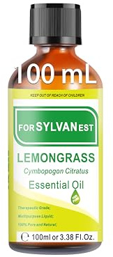 FORSYLVANEST Aceite Esencial de Hierba de Limón 100 ML, Aceite de Hierba de Limón 100 % Natural, para Difusores, Humidificadores, Manualidades, Hogar y Oficina
