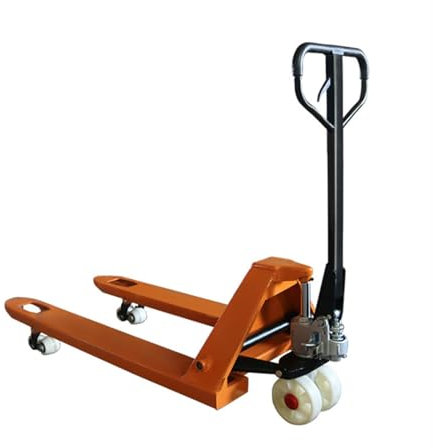 JIEYUGH Manueller Hubwagen, mobiler Palettenstapler, manuelle hydraulische Handhabung, kleiner Handhubwagen mit verstellbaren Gabeln, Umzugsgerät für Lager/LKW-Beladung (Nylon, 5T/685 mm)