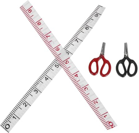 1 Juego Accesorios para Casa de Muñecas Mini Tijeras y Regla para Decoración Muñecas para Ambientes y Detallados Miniatura