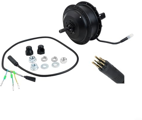 Eawfgtuw Kit motore per mozzo ruota posteriore per bicicletta, 36 V, 350 W, con cavo a 9 pin, per conversione bici elettrica, compatibile con ruote da 16 a 29 pollici (36 V)