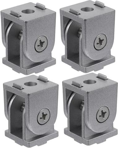 MOTHNUR 4pcs Zinc Alloy Pivot Joint Connector for Aluminum Profile Flexible Rotation Hinge Joint Fittings High-Strength Aluminum Extrusion Link Connectors
