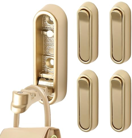 Businey Foldable Wall Hook 4 Pack, Wall Mounted Folding Hook