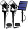 T-SUN Lampe Solaire Jardin 2 EN 1 Spot Solaire Lampe Solaire Extérieur Projecteur Solaire Exterieur avec Etanche IP65 pour Arrarbres, Jardin, Chemins, Pelouses, Terrasses (Blanc froid 6000K)