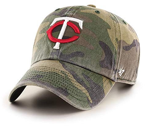 '47 MLB Camo Clean Up Adjustable Hat, Adult One Size Fits All (Minnesota Twins Camo)