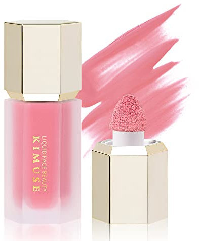 KIMUSE Soft Cream Blush Makeup, Liquid Blush for Cheeks, Weightless, Long-Wearing, Smudge Proof, Natural-Looking, Dewy Finish, Skin Tint Face Makeup