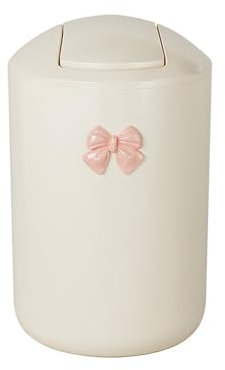 Koomuao - Cubo de basura para escritorio, con tapa de 2,2 L, cubo de basura para baño, papelera de cosméticos, papelera de papelera de encimera (B)