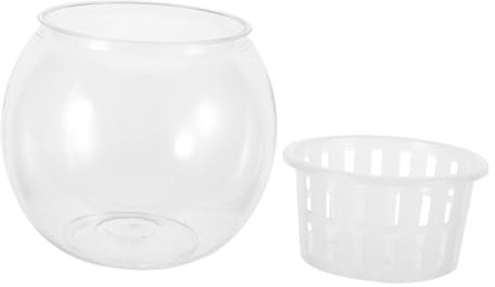 Toyvian Bol Transparent pour Poissons Et Plantes Bol Plastique pour Terrarium Et Aquarium De Table pour Betta Et Plantes Aquatiques