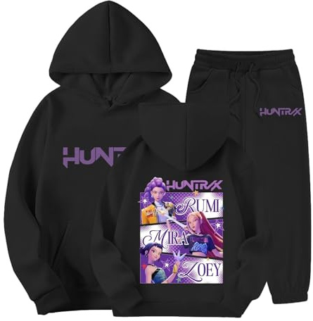NIUREDLTD Ensemble de Survêtement à Capuche pour Fille 2-14 Ans - 2 Pièces - Confortable et Chaud - Idéal pour le Sport, l'École ou les Loisirs