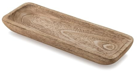 Peosaard Cuenco de Madera, Cuencos de Madera Decorativos, Cuenco de Masa de Vintage de 16, 1x5, 8 Pulgadas para Granja, Restaurante, cafetería, decoración de Centro de Mesa de Velas, Cuencos de de