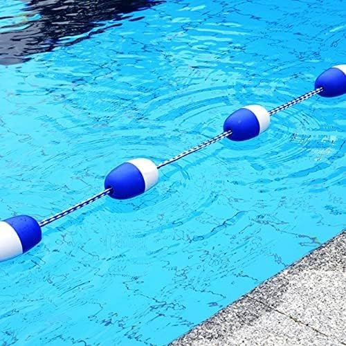 Floating Pool Safety Divider Swim Lane Line with Hooks, Effective Barrier Rope Kit for Swimming Pool Lane Markers and Safety